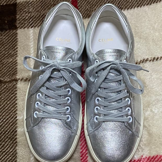 셀린느 트리옹프 여성 실버 스니커즈 37