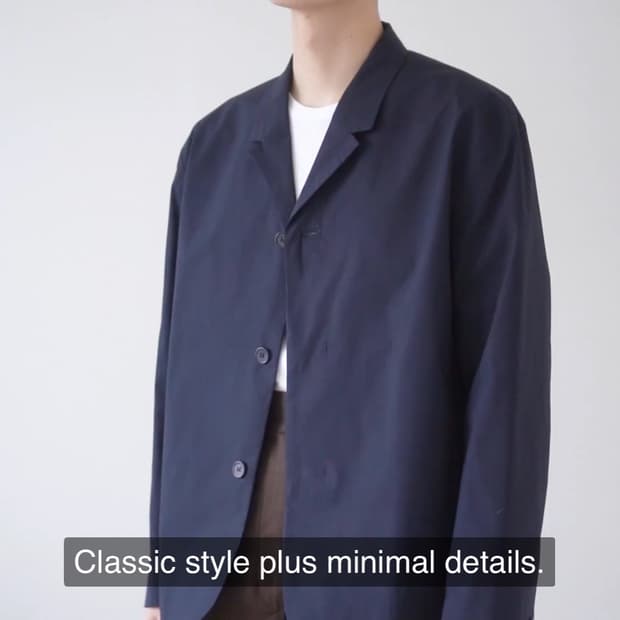 Cos 슈렁큰 포플린 코튼 블레이저