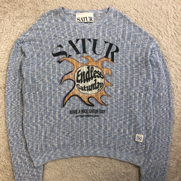 세터 이비자 썬 레트로 그래픽 메시트 니트/#2512