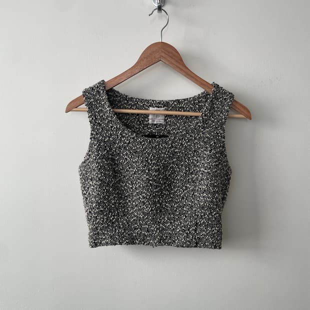 vintage wool crop bustier