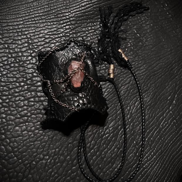 a red natural stone bracelet