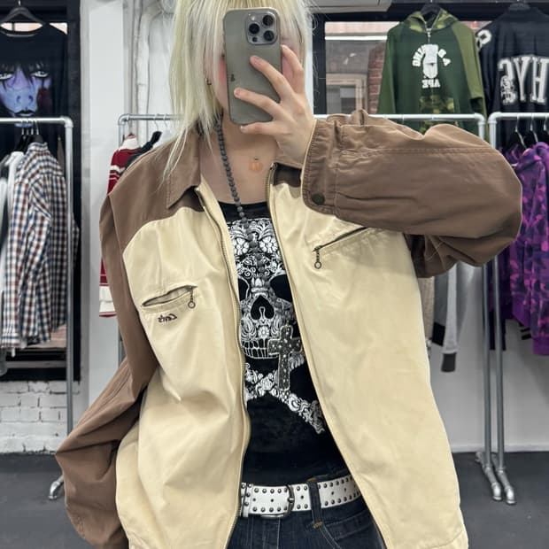 리바이스 스몰로고 브라운 워크자켓