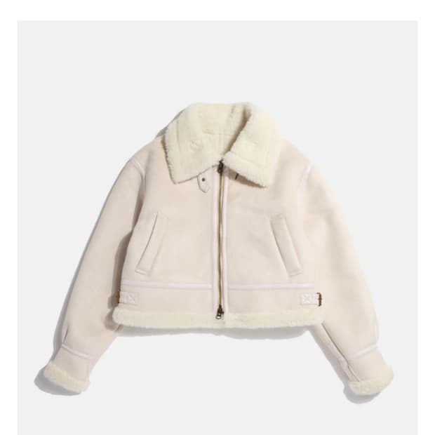 앤드제인 무스탕 라벤더핑크