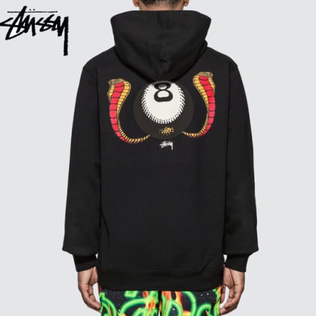스투시 코브라 8 볼 후드 블랙 L 사이즈