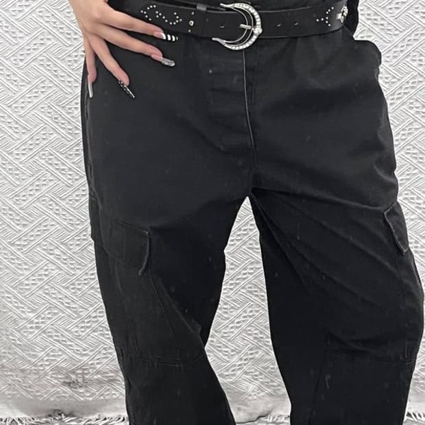 빈티지 웨스턴 락시크 펑크 큐빅 스터드 벨트 C10449