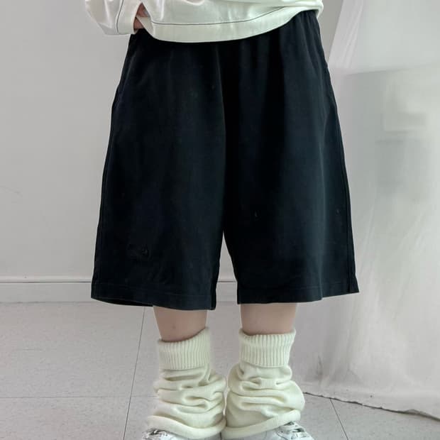 나이키 블랙 코튼 버뮤다