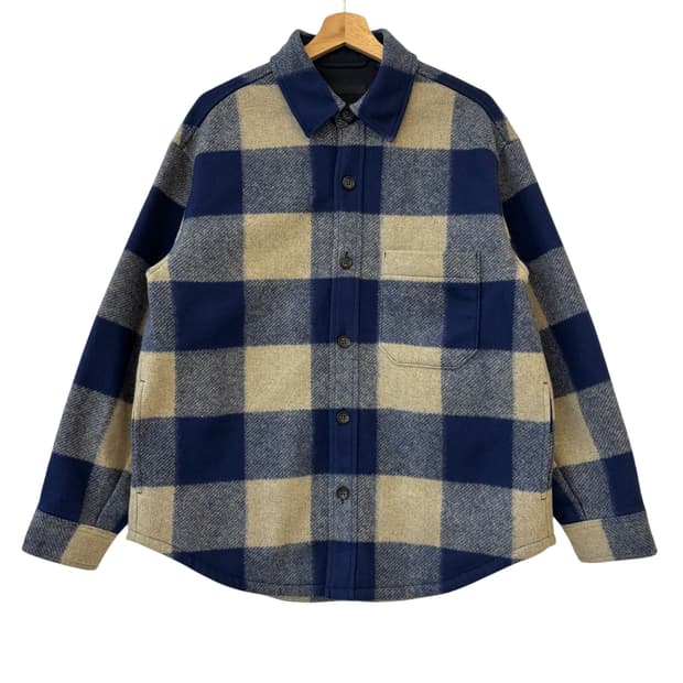 유니클로 체크 셔츠 자켓