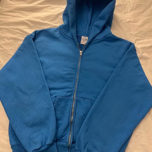 Akimbo club cobalt blue zip up hoodie