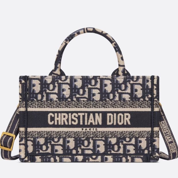  디올 북토트백 미니 오블리크 숄더 스트랩 크로스백