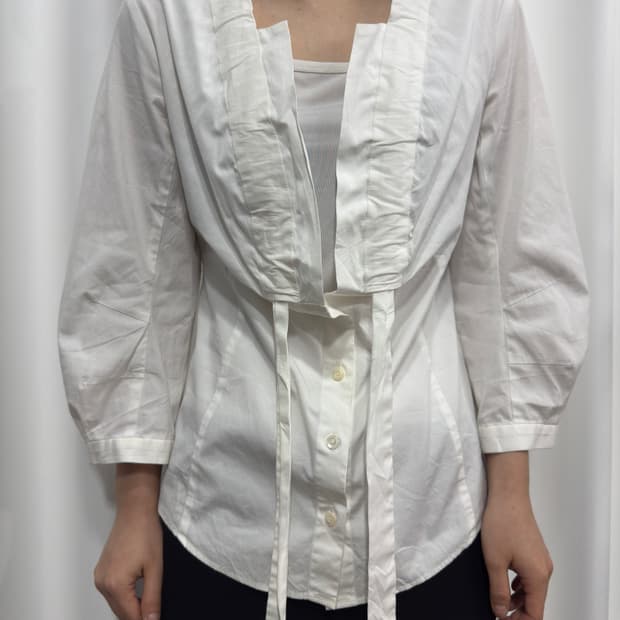 dama white strap blouse