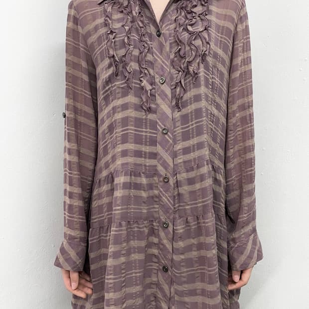 페어리 체크 프릴 원피스