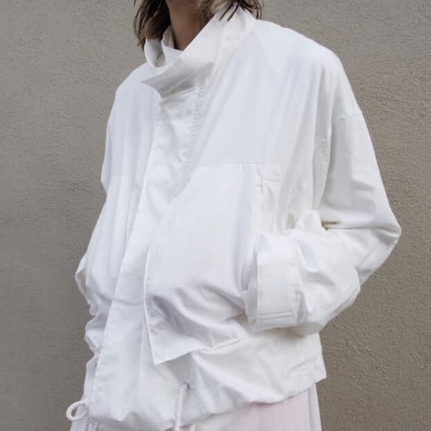 Bed j.w. Ford 숏 모즈 자켓 화이트 1사이즈