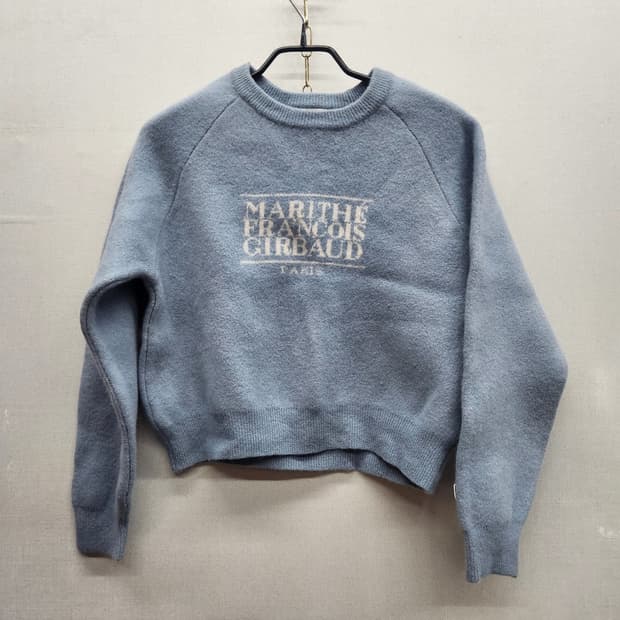 마리떼 빅로고 양모 크롭 니트 S(S) 