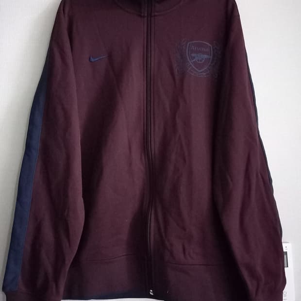 나이키 아스날 버건디 마룬 트랙탑 저지 져지집업 105/XL