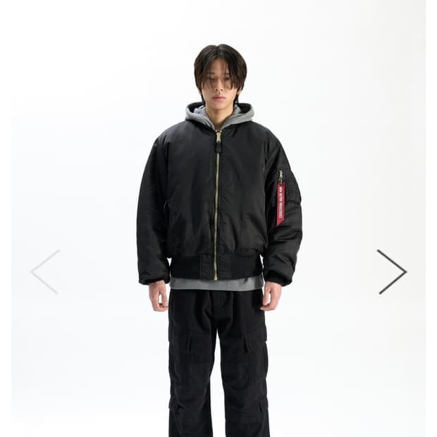 알파인더스트리 ma-1 블랙