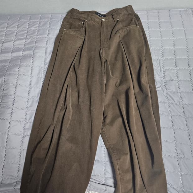 코튼 브라운 벌룬 팬츠