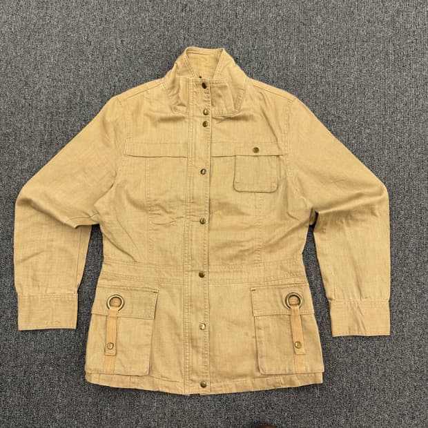 Plymton 빈티지 여성 베이지 사파리자켓