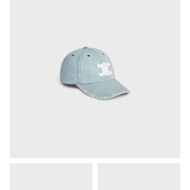 셀린느 데님 트리옹프 모자(볼캡/L사이즈)