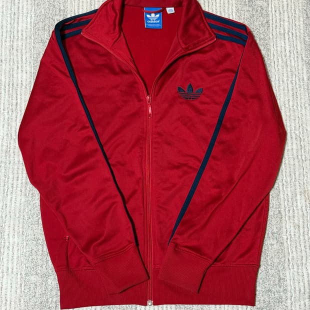 아디다스 파이어버드 버건디 네이비 트랙탑 져지