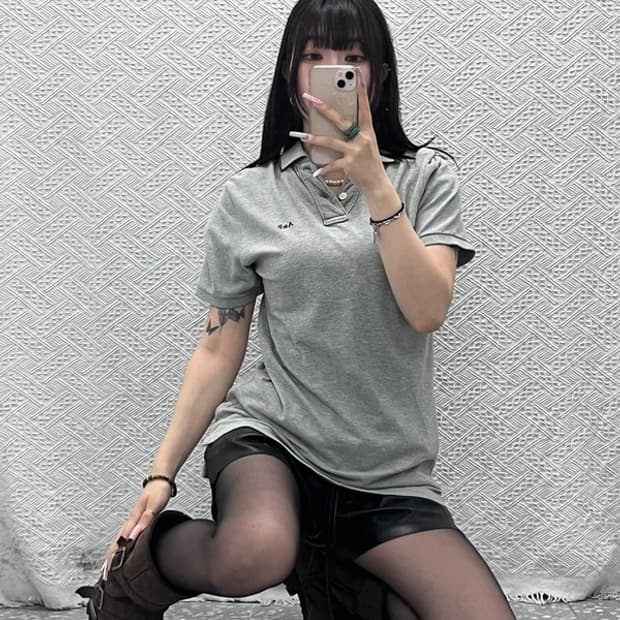 아베크롬비 빈티지 모던 캐주얼 자수로고 반팔 카라티 M C13358