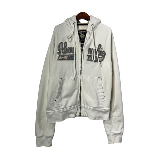 [A&F] 아베크롬비 앤 피치 로고 자수 헤비 후드집업