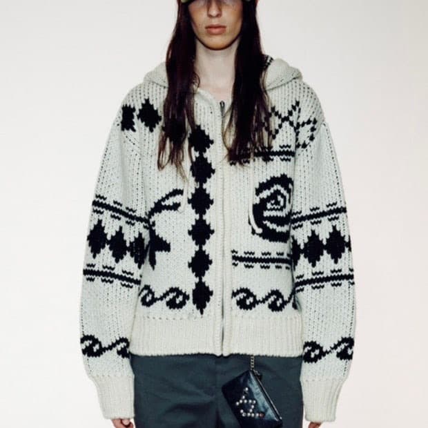 ROSE & DEER JACQUARD KNIT JACKET