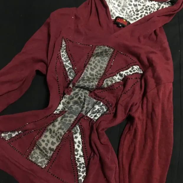  Gyaru leopard hoodie
