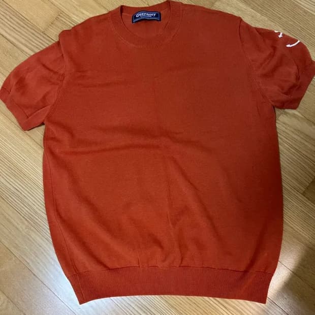 건지울른스 코튼크루넥 니트 오렌지 L