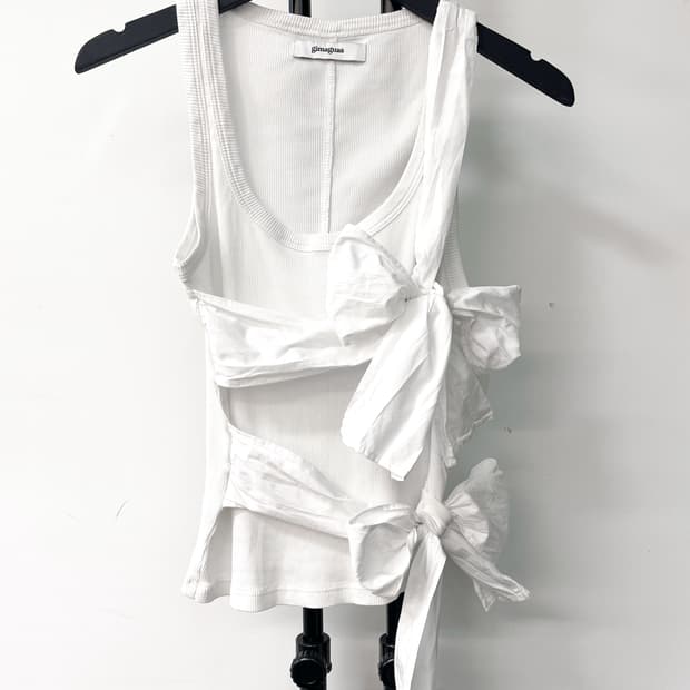 기마구아스 25s/s 리본 스트랩 슬리브리스