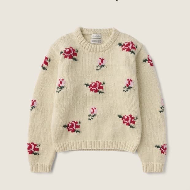 시엔느 로즈 울 핸드니트 Sienne rose wool hand knit