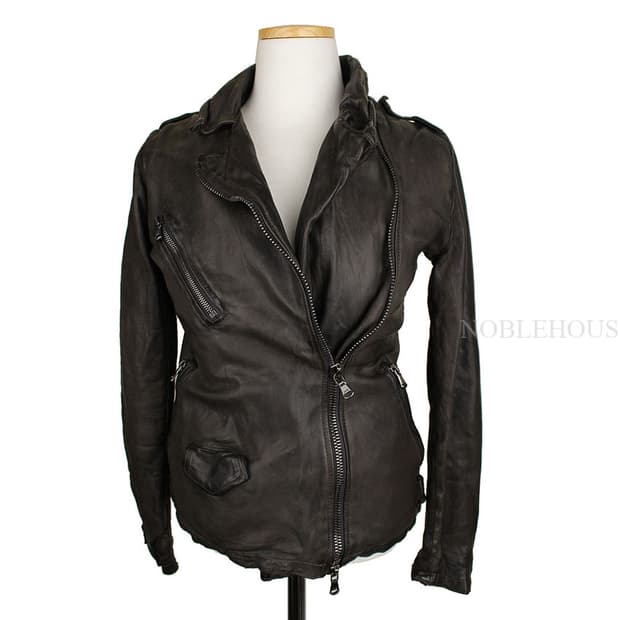 브라토비치 다크그레이 램스킨 라이더 자켓(40)