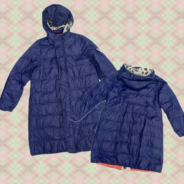 티티카카 에스닉 보헤미안 퍼플 구스 다운 경량 글로시 롱 패딩  아우터