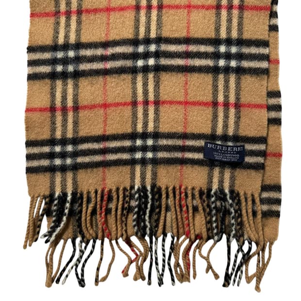버버리 램스울 노바체크 머플러 목도