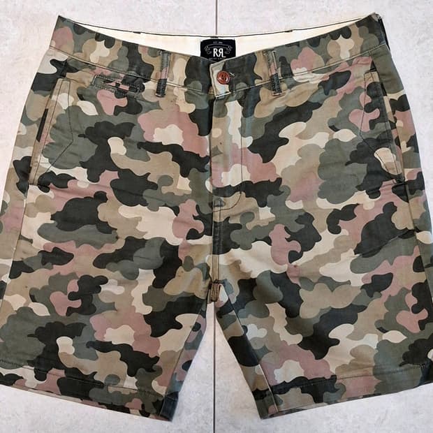 RRL Duck Hunter Camo Cotton Shorts (32)