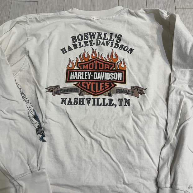 할리데이비슨 빈티지 롱슬리브 L 플레임