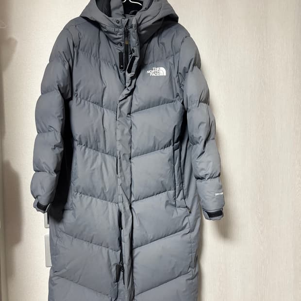 노스페이스 테크니컬 오리털 롱패딩 그레이 M