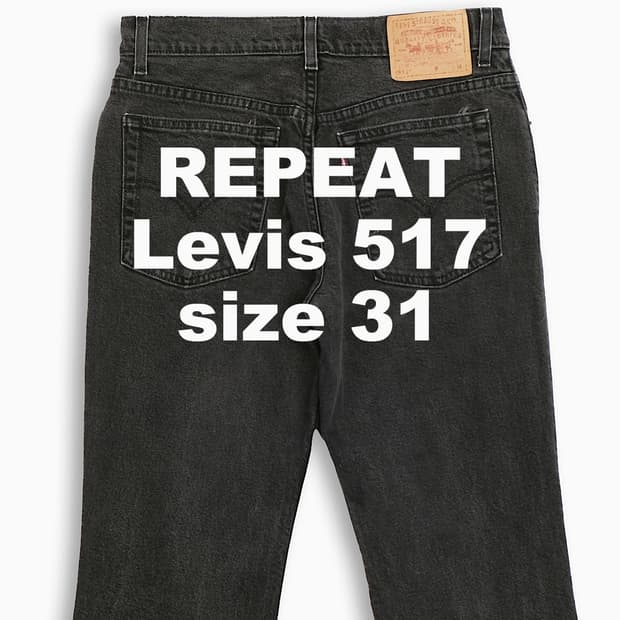 빈티지 리바이스 517 흑청 90s 31 인치 LV5173288