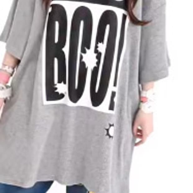 cat's eyes flower waffle top (grey)