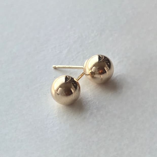 14k 골드 금 볼 귀걸이