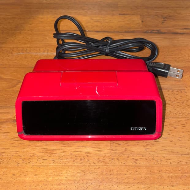 Citizen 5RD605 Digital Alarm Clock (Red)