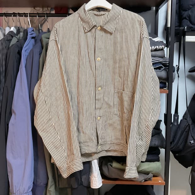 코모리 Comoli 스트라이프 블루종 3size