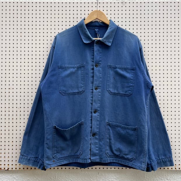 OLD VINTAGE HARD FADED HBT 프렌치헤링본워크자켓