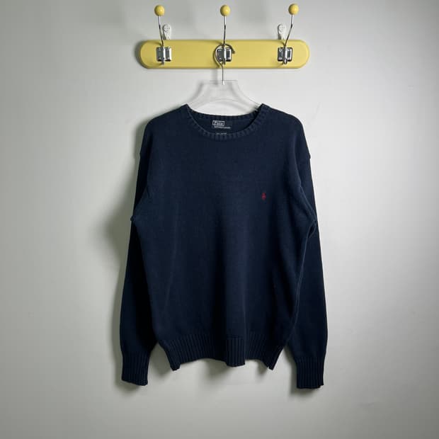 폴로 랄프로렌 네이비 코튼 니트 