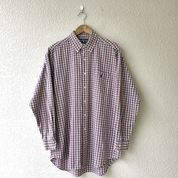 90s 폴로 랄프로렌 체크셔츠 블레이크핏