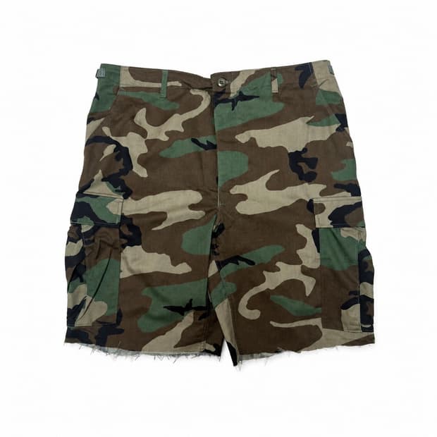 [L] Military 밀리터리 우드랜드 컷 오프 반바지
