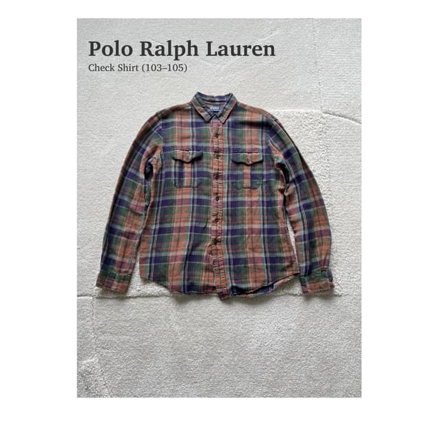 폴로 랄프로렌 밀리터리 체크 셔츠 (103-105)