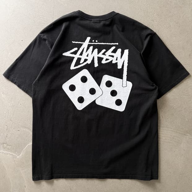 Stussy Dice Graphic Black Tee