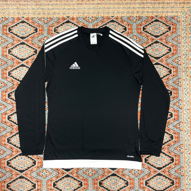 아디다스 삼선 블랙 져지 티셔츠 남성100