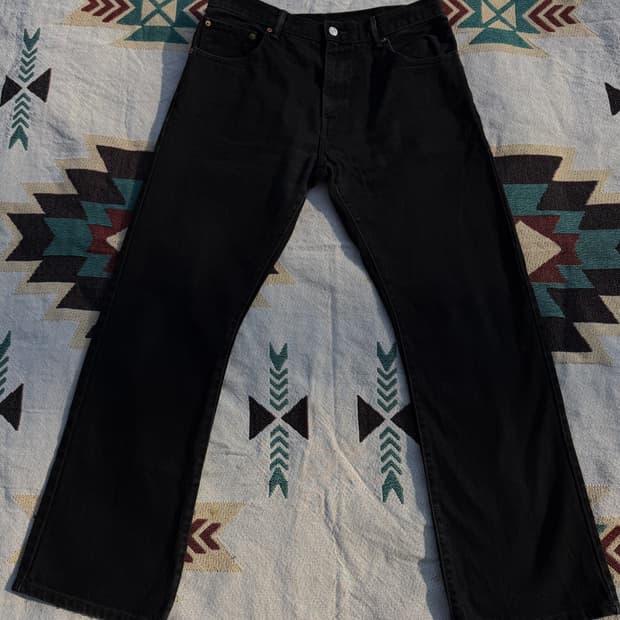 리바이스 517 흑청 33/30 지퍼플라이