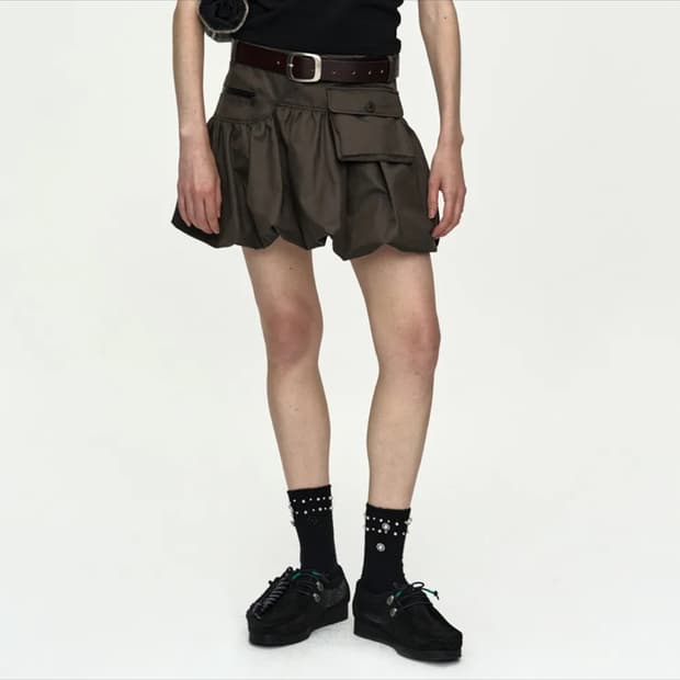 CARGO BALLOON SKIRT apa897w (CHARCOAL)